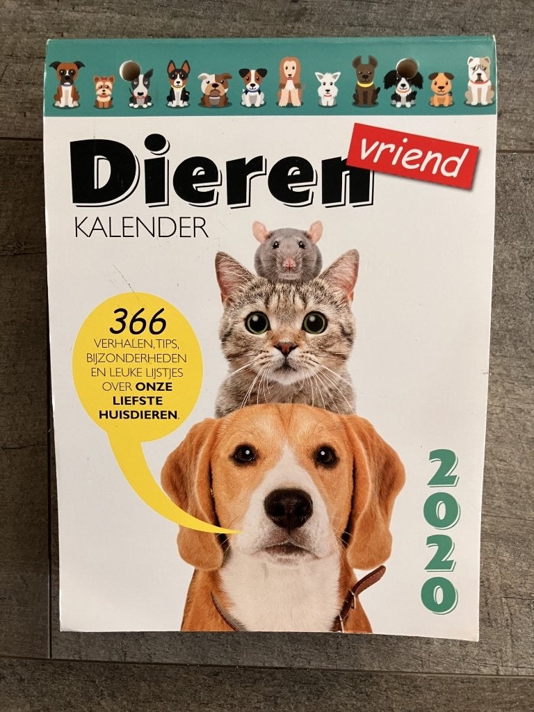 Scheurkalender 2020 Dierenvriend. 366 weetjes over dieren, Ophalen of Verzenden, Dagkalender, Nieuw