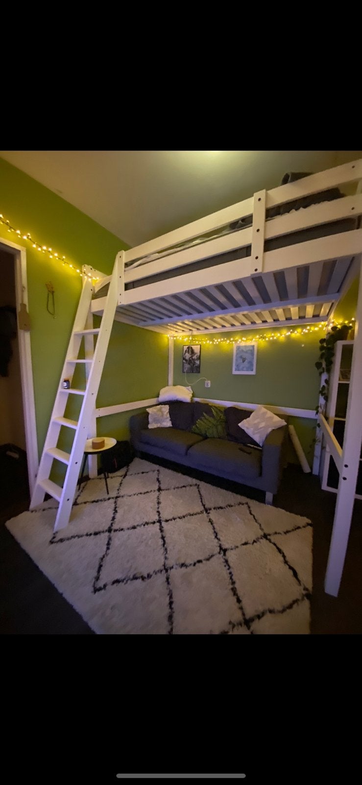Hoogslaper Ikea Storå, Huis en Inrichting, Slaapkamer | Stapelbedden en Hoogslapers, Ophalen, Eenpersoons, Zo goed als nieuw, 90 cm