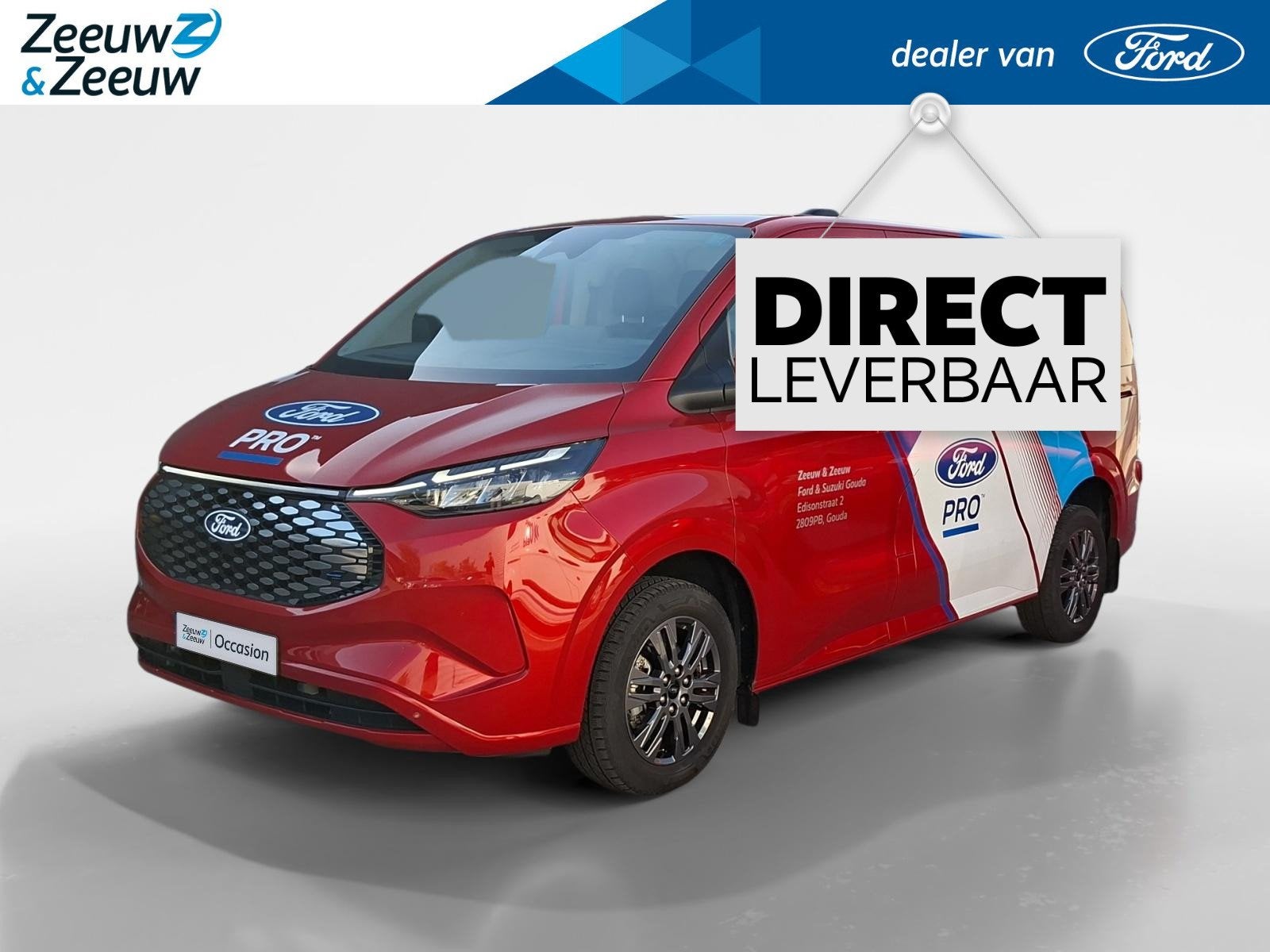 Ford E-Transit Custom 320 L1H1 Limited 65 kWh | 136 pk | DEM, Auto's, Automaat, 326 km, Zwart, 2117 kg