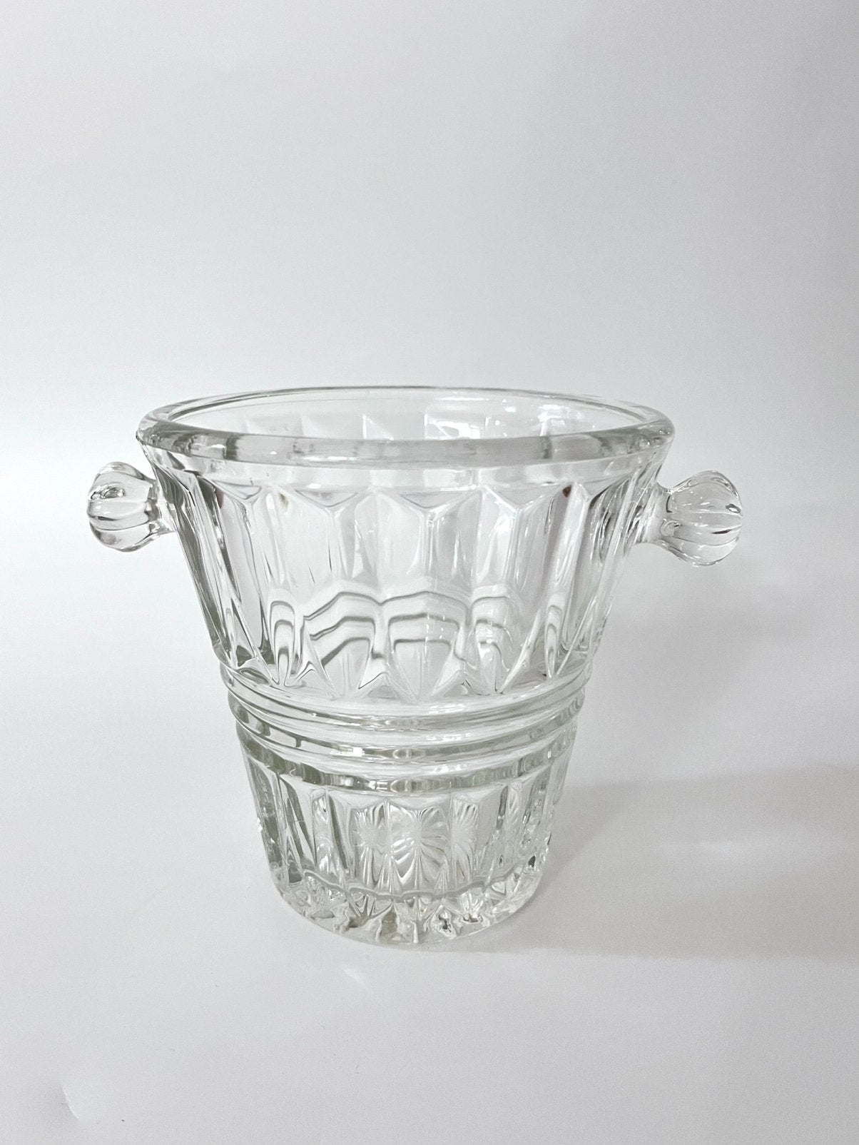 Vintage Franse ijsemmer van geslepen glas’ 60/70, Ophalen of Verzenden