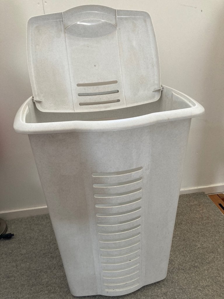 Grijze wasbox van Curver, Ophalen, Gebruikt, Overige merken, Wasmand