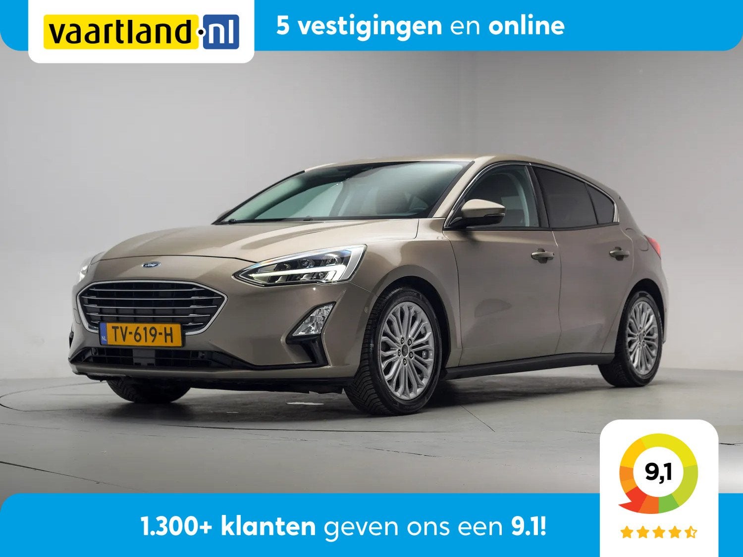 Ford Focus 1.0 EcoBoost 125pk Titanium Bns [ LED B&O Navi St, Focus, 125 pk, Origineel Nederlands, Bedrijf
