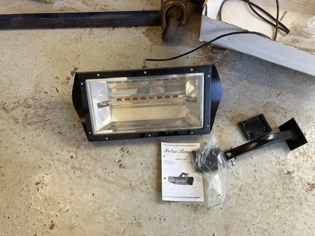 Terras verwarmingslamp , elektrisch , gebruikt., Ophalen of Verzenden, Gebruikt, Elektrisch, Wand