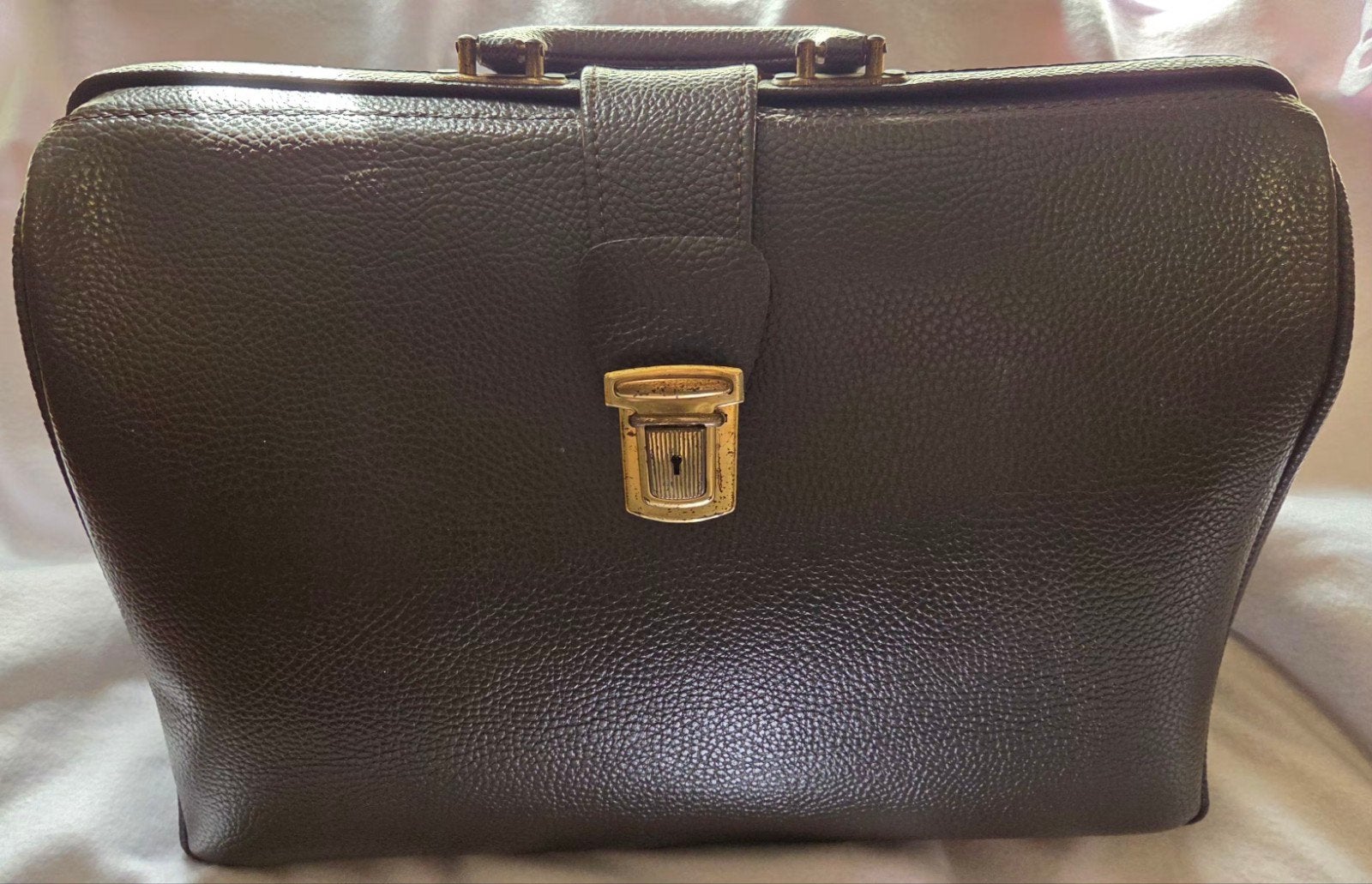 Vintage Dokterstas, Sieraden, Tassen en Uiterlijk, Tassen | Reistassen en Weekendtassen, Ophalen, Zo goed als nieuw, Bruin