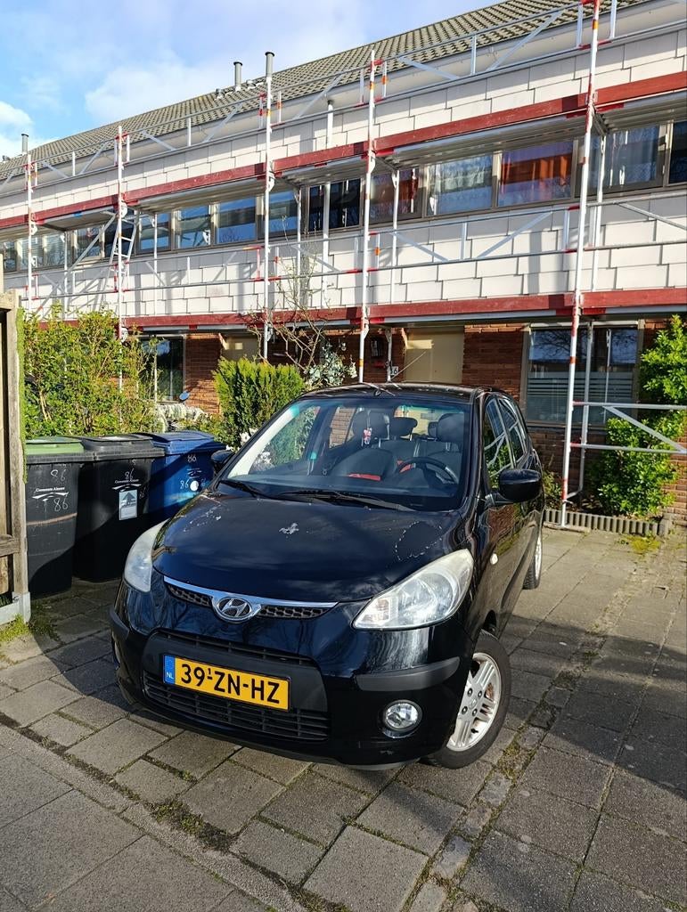 Hyundai i10 1.1 I 5DR 2008 Zwart, Auto's, Hyundai, Particulier, i10, Airbags, Airconditioning, Elektrische buitenspiegels, Elektrische ramen