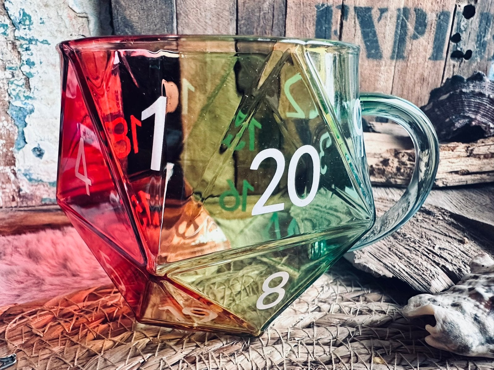 DND glas / D&D glas / D20 glas / Dobbelsteen glas / nieuw, Hobby en Vrije tijd, Wargaming, Ophalen of Verzenden, Nieuw, Overige soorten
