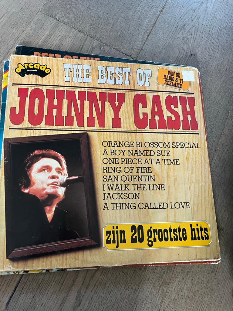 Johnny Cash - The Best Of Johnny Cash LP (20 grootste hits), Cd's en Dvd's, Vinyl | Country en Western, Gebruikt, Ophalen of Verzenden