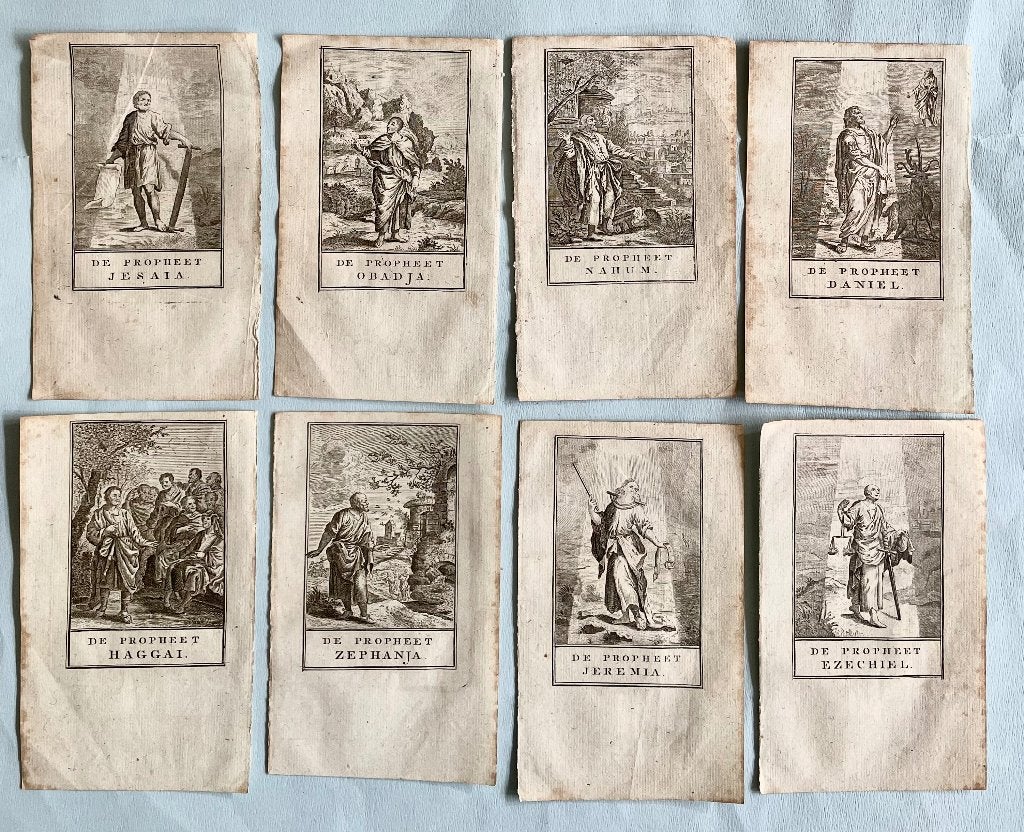 26 antieke bijbelse kopergravures ets prent vm 18e eeuw, Antiek en Kunst, Kunst | Etsen en Gravures, Ophalen, Religie, Gravure