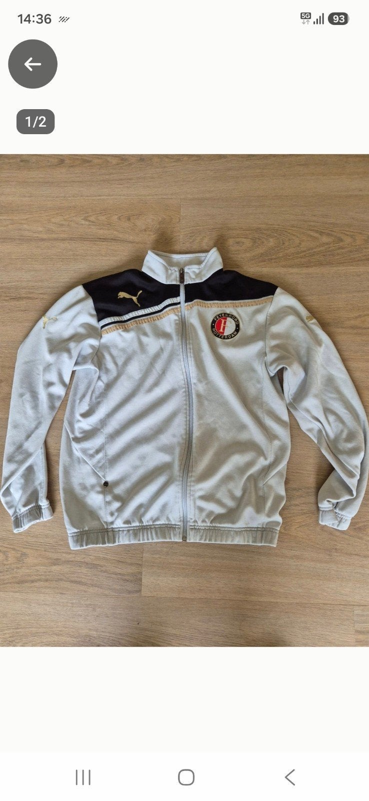 Feyenoord Puma trainingsjack maat M, Puma, Maat 48/50 (M), Ophalen of Verzenden, Zo goed als nieuw