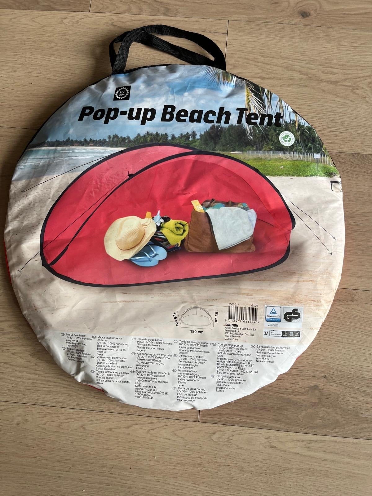 Pop-up strandtent - snel en eenvoudig op te zetten, Caravans en Kamperen, Ophalen, Nieuw, Tot en met 2