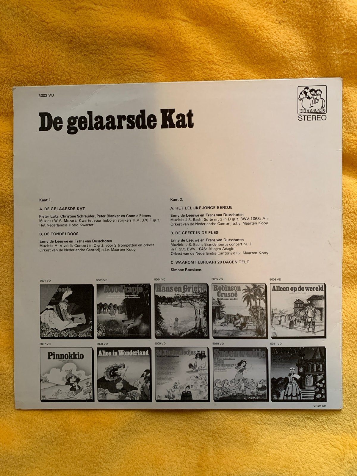 De Gelaarsde Kat - Sprookjes en Verhalen LP (1979), Ophalen of Verzenden, Zo goed als nieuw, 12 inch, Verhaal of Sprookje
