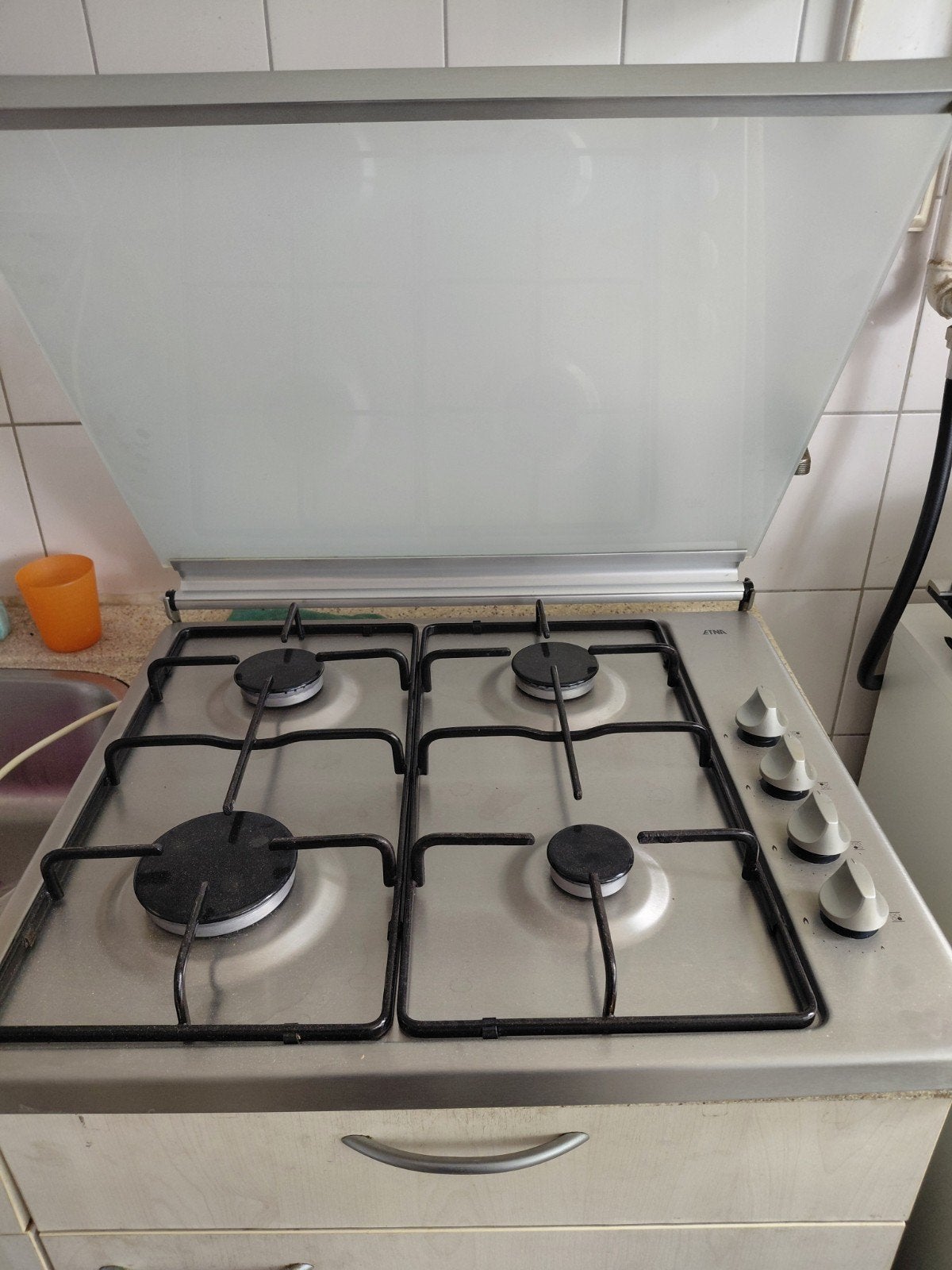 Nette goedwerkende 4 pits kookplaat izgs, Ophalen, Gebruikt, Minder dan 85 cm, 4 kookzones