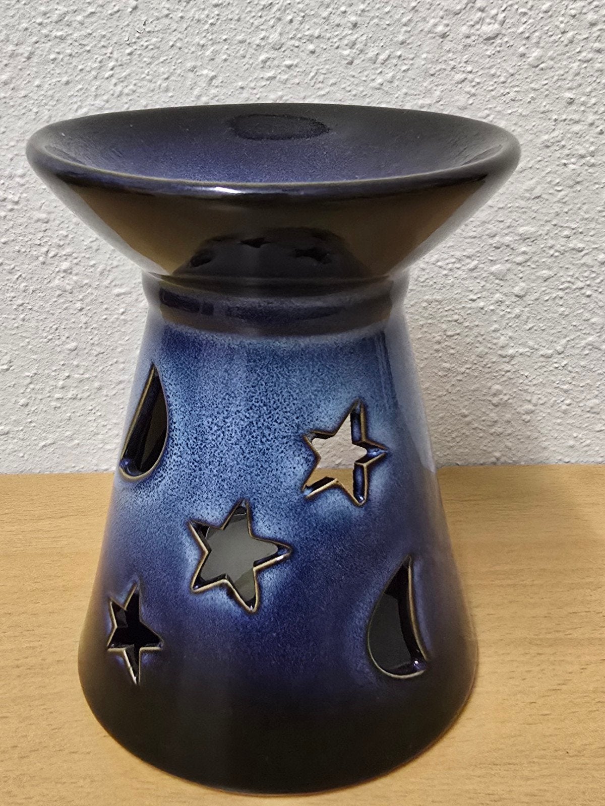 Vintage keramische geurbrander / oliebrander, Sterren & maan, Ophalen of Verzenden