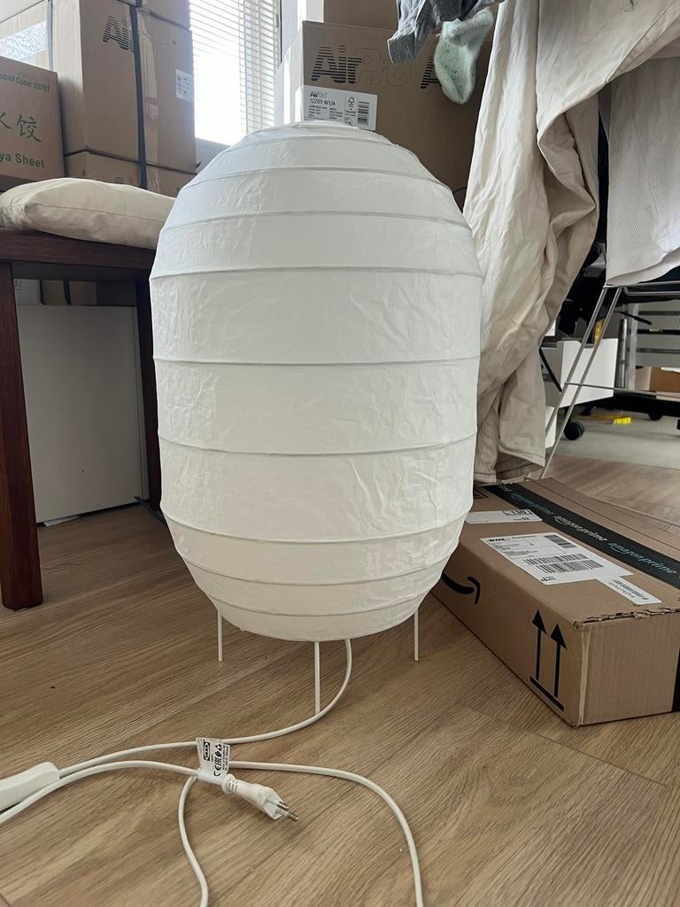 IKEA papieren lamp - vloerlamp/tafellamp, Ophalen, Gebruikt, Overige materialen, Minder dan 100 cm