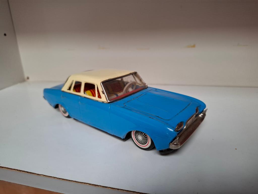 Vintage Ford Taunus blikken speelgoedauto, Antiek en Kunst, Ophalen of Verzenden