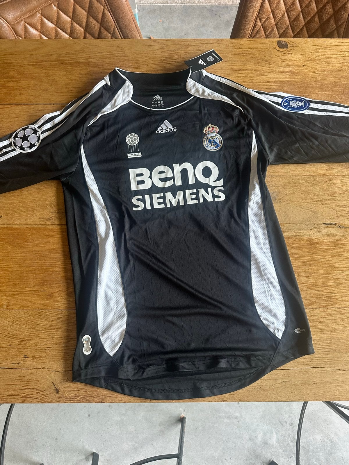 Real Madrid 2006/07 Uitshirt Beckham #23 Retro, Sport en Fitness, Maat L, Verzenden, Zo goed als nieuw, Shirt