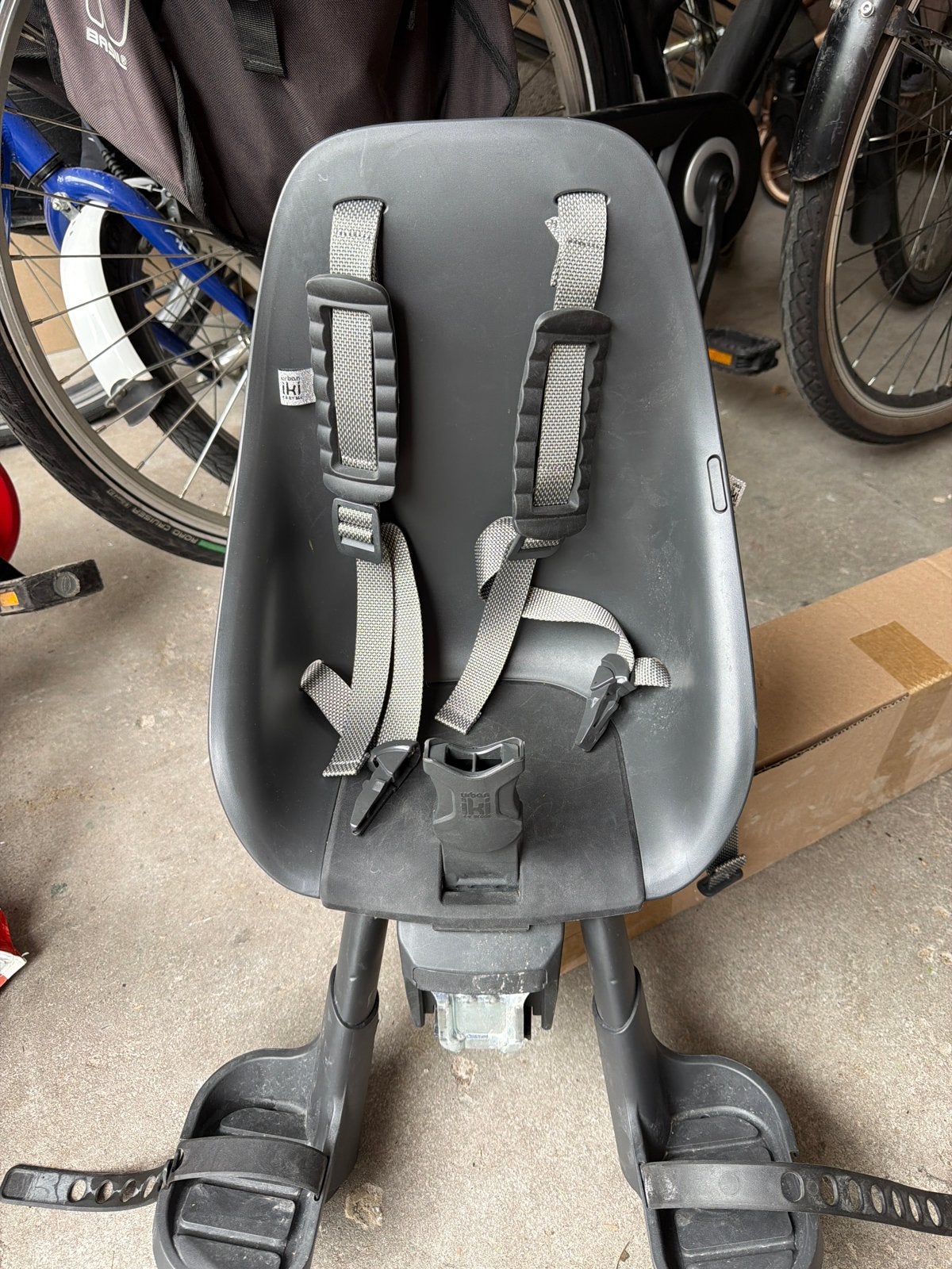 Urban Iki fietsstoeltje voor op het stuur, Ophalen of Verzenden, Gebruikt, Voorzitje, Voetsteuntjes