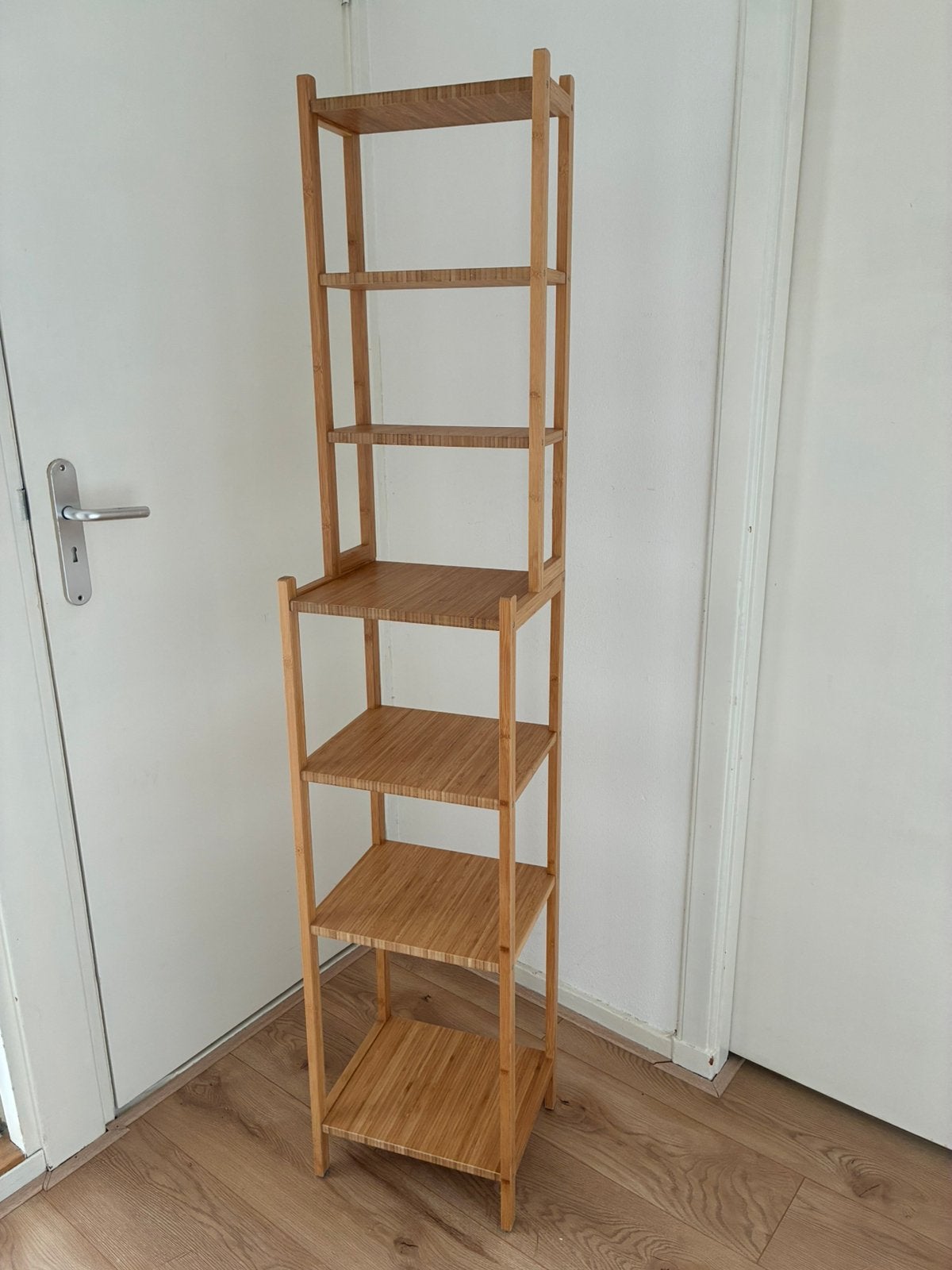 Ikea Ragrund badkamer stellingkast bamboe, Ophalen, Zo goed als nieuw