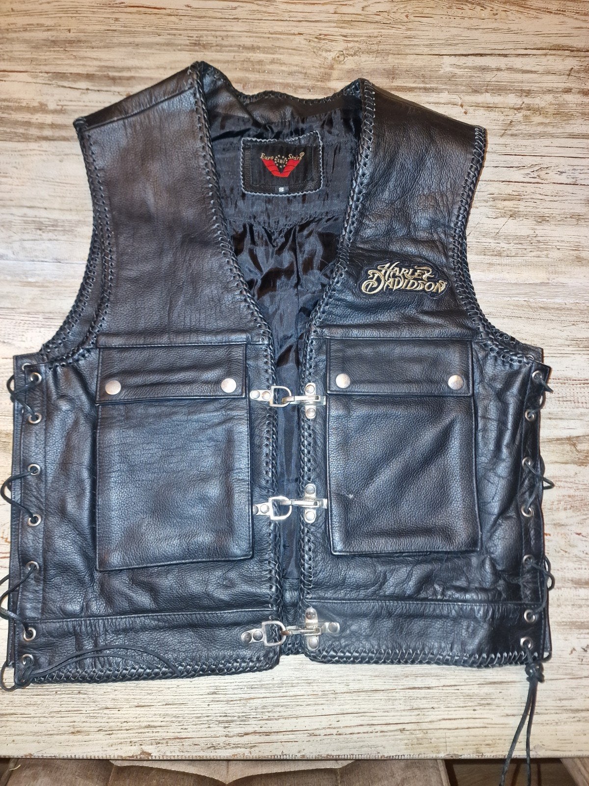 zeer mooi Leren motorvest Harley Davidson, Overige typen, Onbekend, Dames, Ophalen of Verzenden