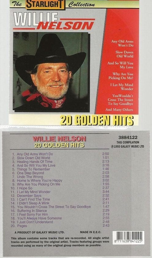 Willie nelson 20 golden hits, Ophalen of Verzenden, Zo goed als nieuw, Country