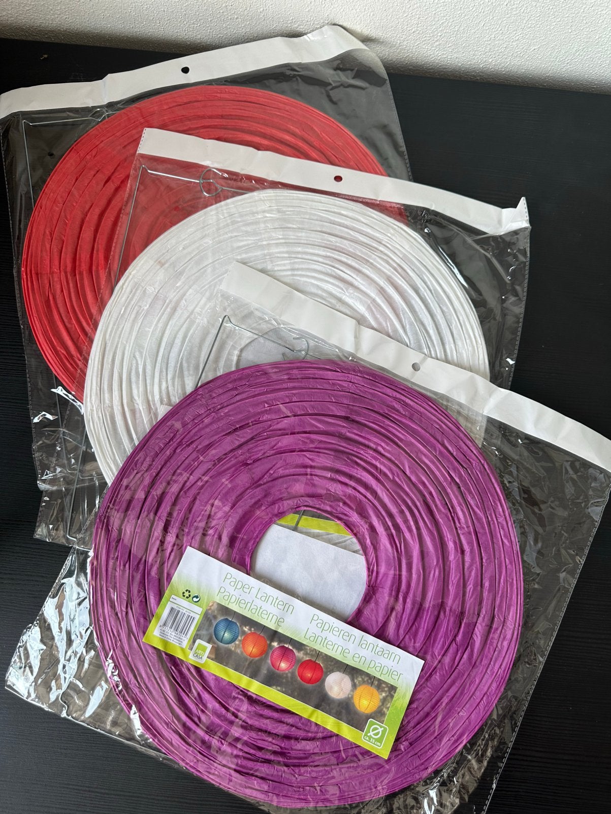 Papieren lampion, Ophalen of Verzenden, Nieuw, Versiering, Geboorte of Huwelijk