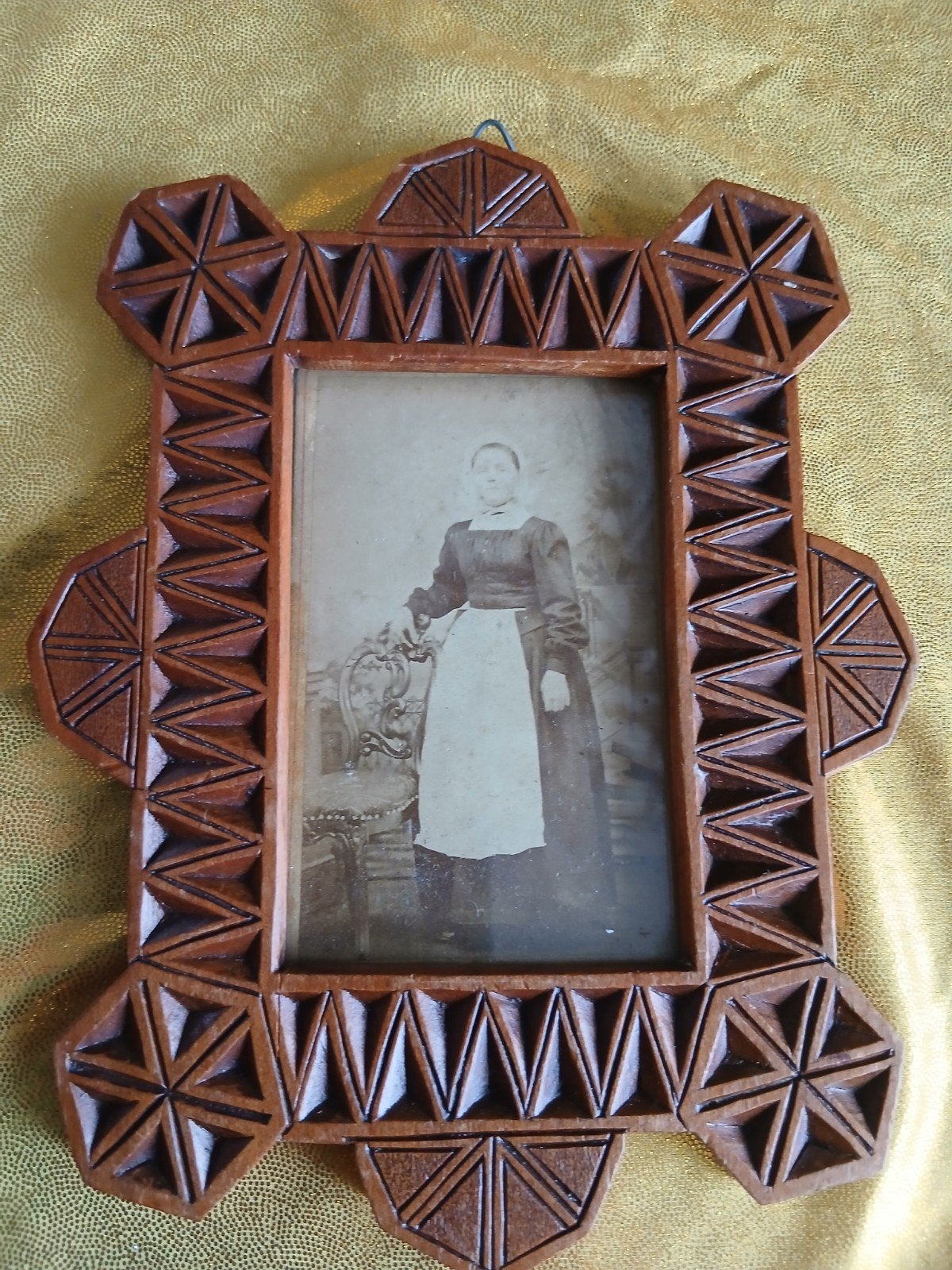 fotolijstje antiek houtsnijwerk, Ophalen of Verzenden