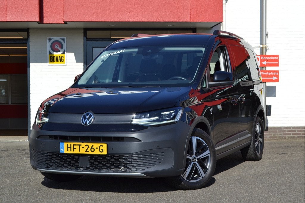 Volkswagen Caddy 1.5 TSI, Navi, Clima, Pdc V+A, Trekhaak, Da, Auto's, Volkswagen, Stof, 4 cilinders, 116 pk, Zwart