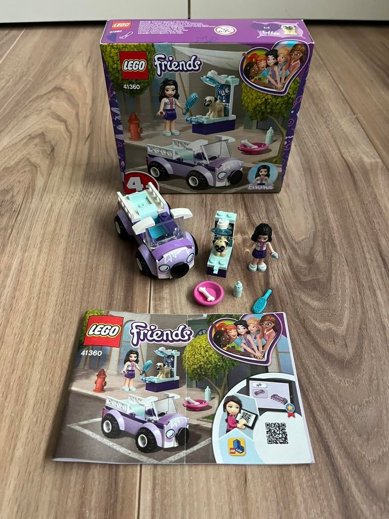 Lego friends 41360 Emma's mobiele dierenkliniek compleet, Ophalen of Verzenden, Zo goed als nieuw