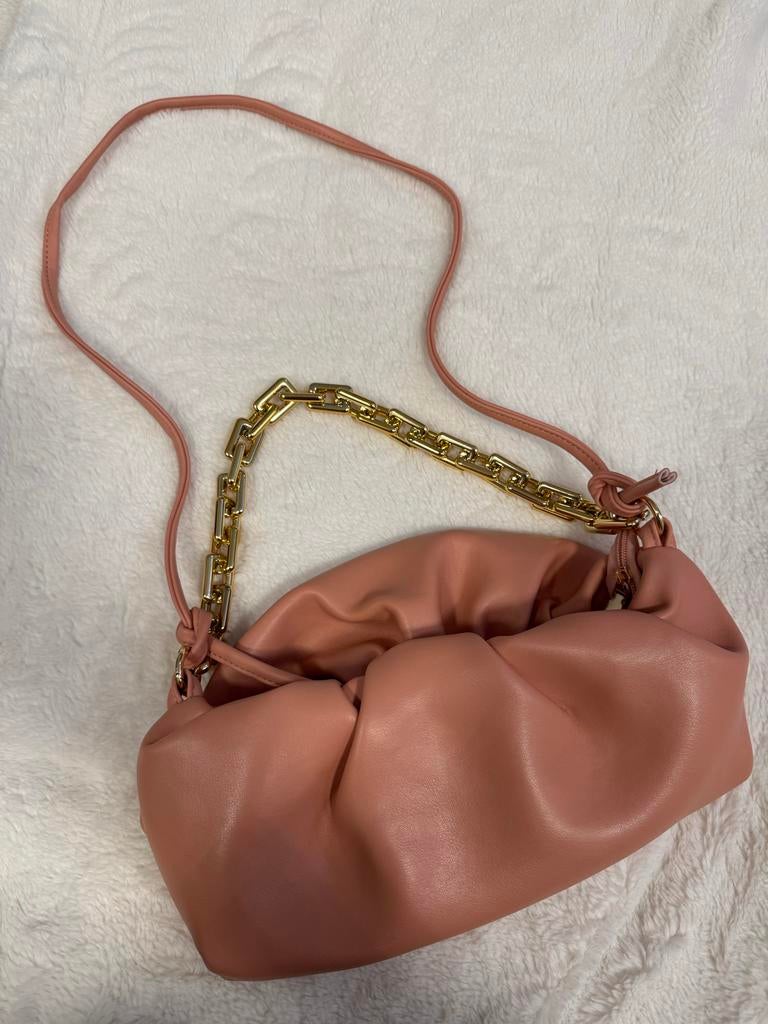 Lichtroze Dames Hand/Schoudertas, Sieraden, Tassen en Uiterlijk, Tassen | Damestassen, Ophalen of Verzenden, Zo goed als nieuw