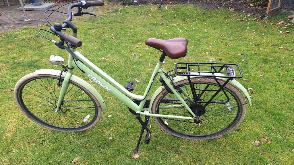 Crown Damesfiets - 7 Versnellingen, Fietsen en Brommers, Fietsen | Dames | Damesfietsen, Gebruikt, Overige merken, (Extra) lage instap