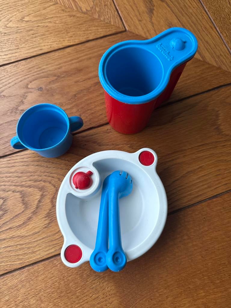 Poppen eetsetje v Berchet 1980, Ophalen of Verzenden, Gebruikt, Kunststof, Speelkeuken-accessoire