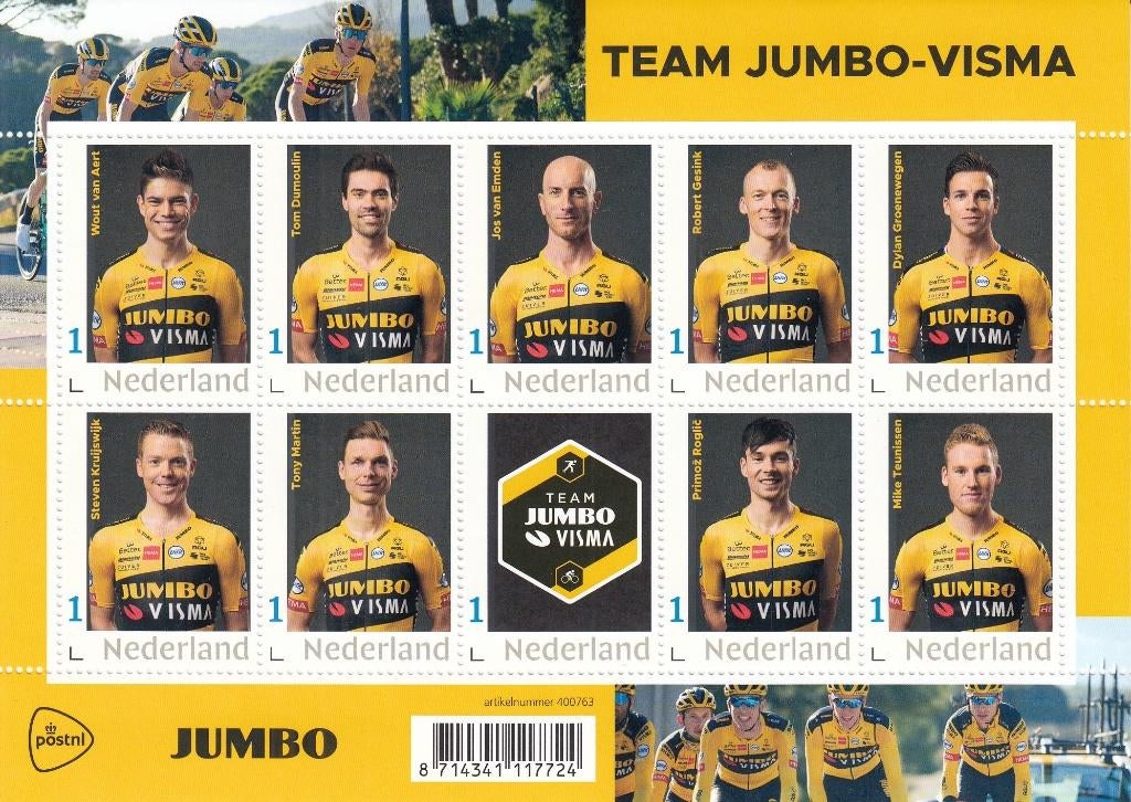 Nederland- Sport- Wielrennen- Team Jumbo Visma- Vel- P, Ophalen of Verzenden, Na 1940, Postfris