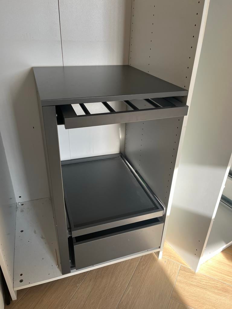 IKEA Verdeler Donkergrijs - Extra Lades/Broekenrek, Gebruikt, Ophalen of Verzenden, Minder dan 100 cm, Met lade(s)