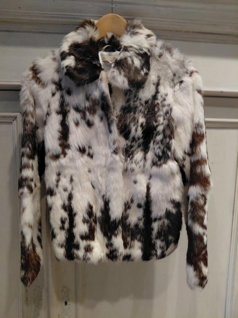 Konijnenbont jas, Kleding | Dames, Jassen | Winter, Bruin, Ophalen of Verzenden, Zo goed als nieuw, Maat 36 (S)