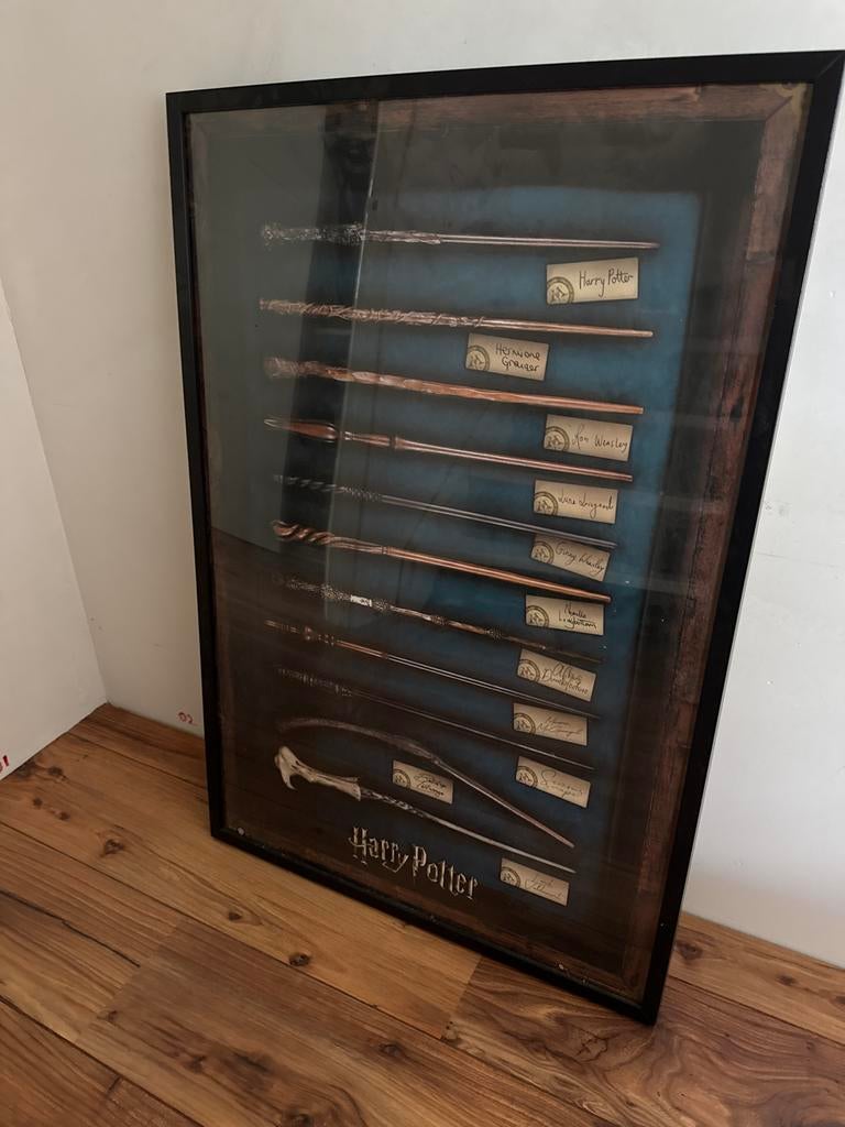 Harry Potter Toverstokken Poster - Ingelijst 95x64cm, Ophalen, Overige materialen, Zo goed als nieuw, 75 tot 100 cm