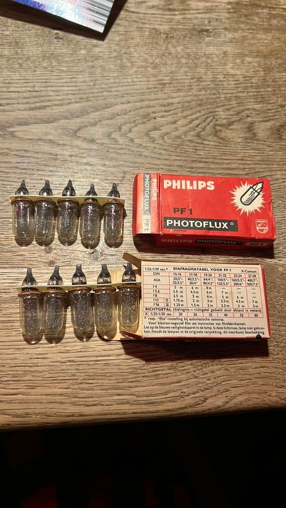 Philips Photoflux PF 1 flitslampjes 2x5 stuks in verpakking, Verzamelen, Ophalen of Verzenden, 1960 tot 1980