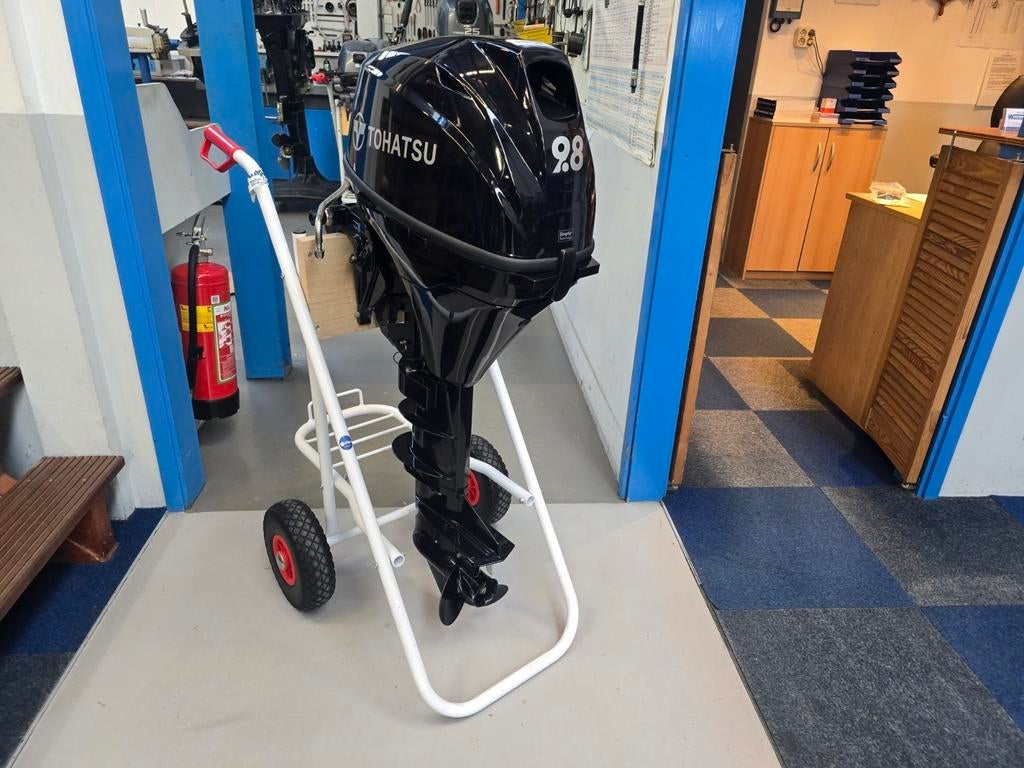 Hele nette Tohatsu 9.8 pk 4-takt langstaart model 2021, Watersport en Boten, Buiten- en Binnenboordmotoren, Ophalen, 10 tot 30 pk