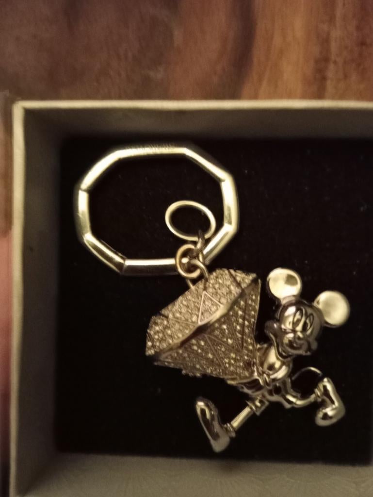 Swarovski Walt Disney sleutelhanger, Ophalen of Verzenden, Nieuw, Zilver, Zilver
