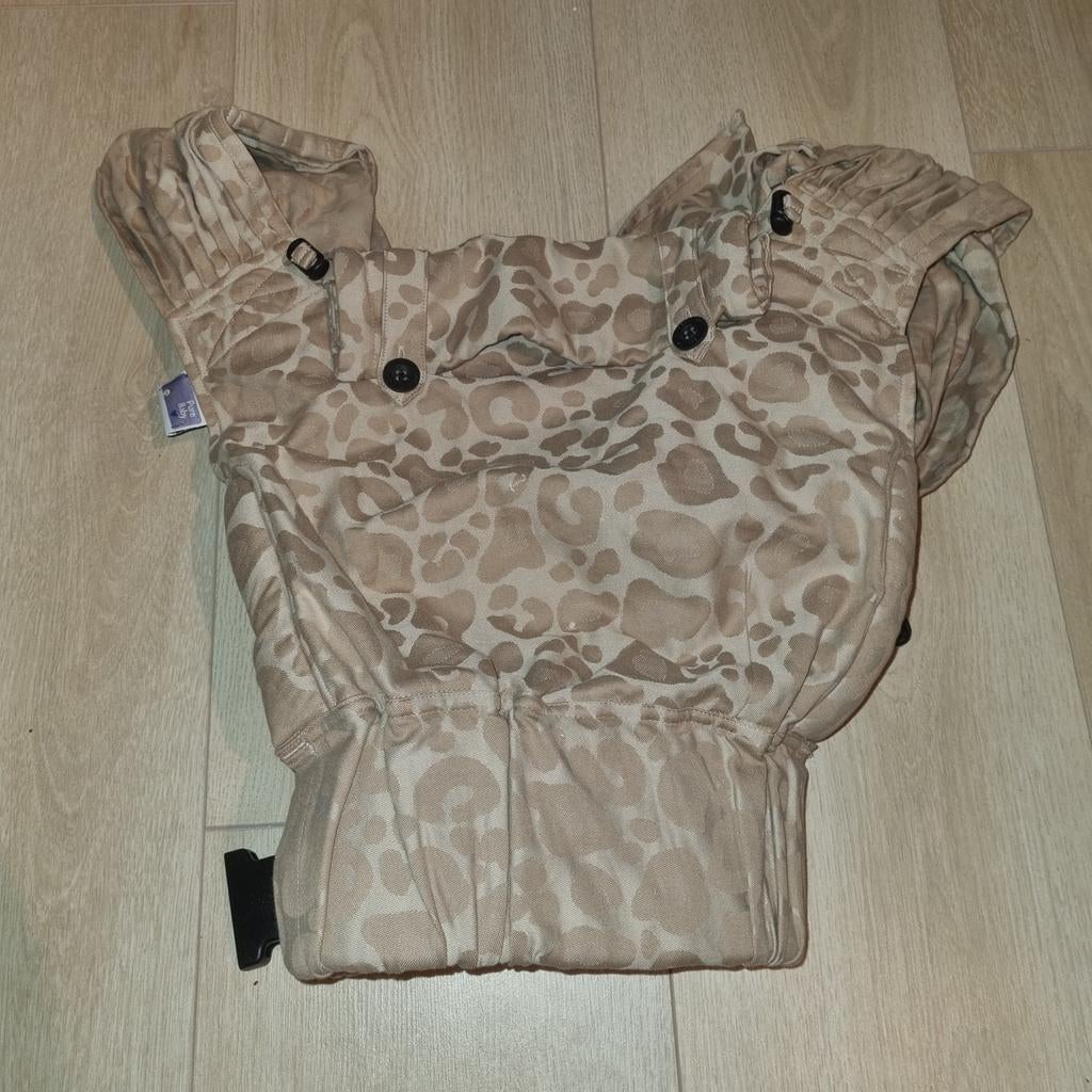 Draagzak panterprint, Kinderen en Baby's, Babydragers en Draagdoeken, Overige merken, Buik of Rug, Ophalen of Verzenden, Zo goed als nieuw