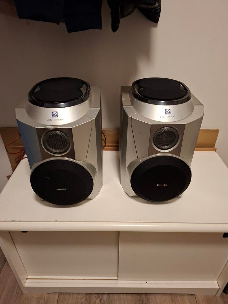 2 Philips Woox luidsprekerboxen, Philips, Gebruikt, Overige typen, Ophalen of Verzenden
