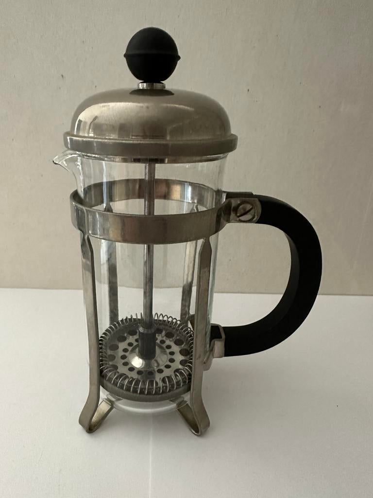 Vintage Melior Koffie-doordrukpot Nikkel - 3 Kops, Ophalen of Verzenden, Zo goed als nieuw