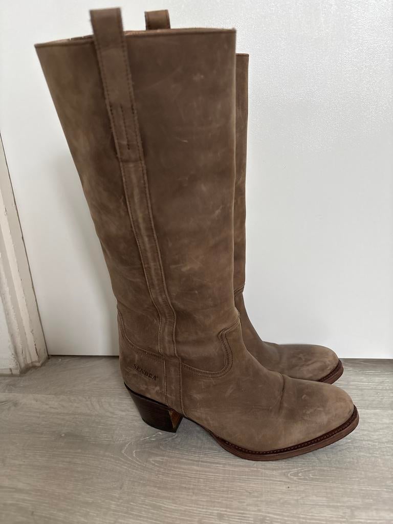 Sendra laarzen vintage, Kleding | Dames, Schoenen, Bruin, Verzenden, Gedragen, Hoge laarzen