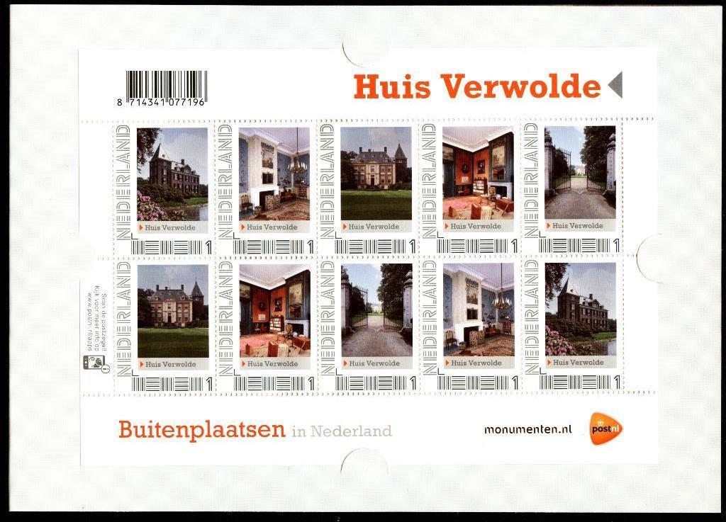 Persoonlijk vel; Historische Buitenplaatsen 2012, Ophalen of Verzenden, Na 1940, Postfris