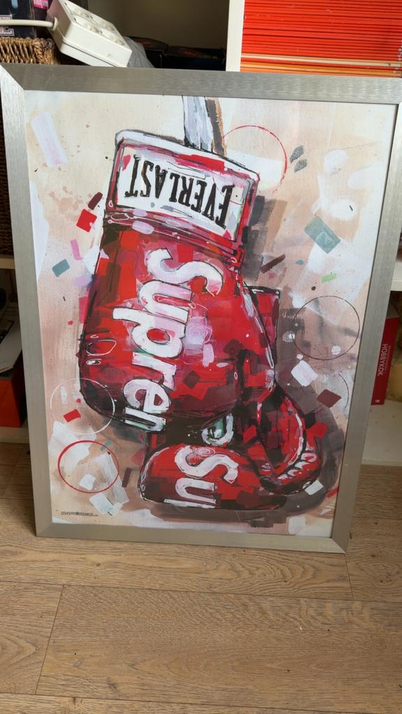 Supreme Schilderij met Lijst - Perfecte Staat, Ophalen of Verzenden