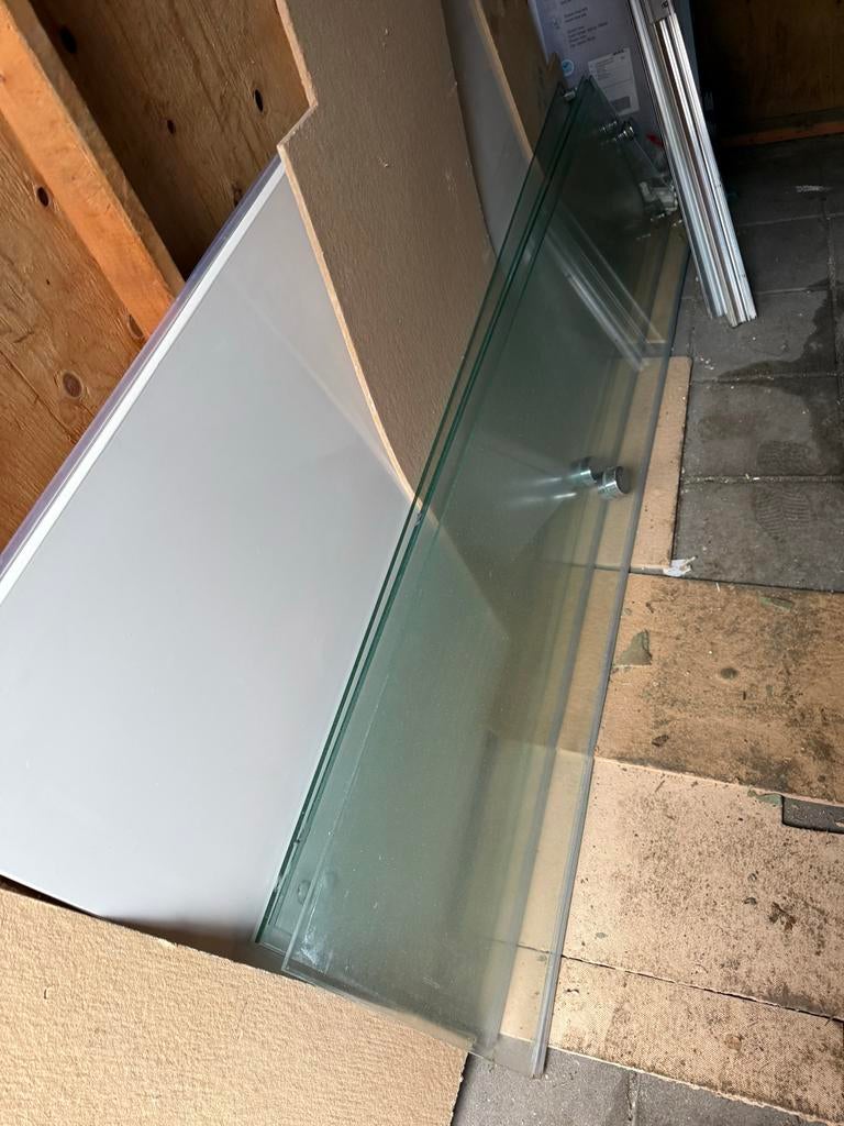 Douchewand - Glas, Ophalen of Verzenden, Gebruikt, Met douche