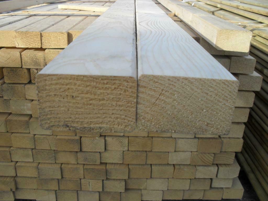 Bouwhout, balken, planken, geschaafd, gedroogd, Laagsteprijs, 25 tot 50 mm, Nieuw, Ophalen of Verzenden, 300 cm of meer