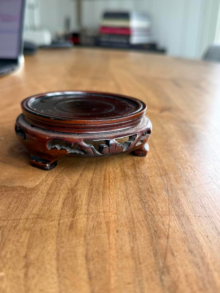 Vintage Chinese vaashouder/onderzetter, Antiek en Kunst, Ophalen of Verzenden