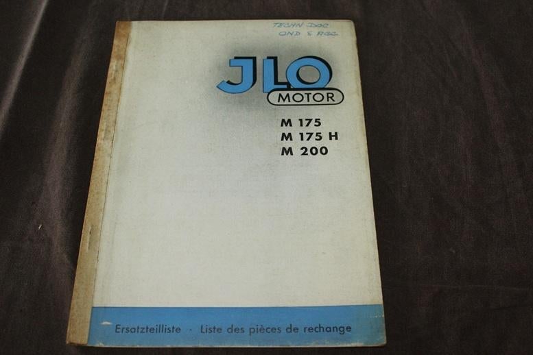 JLO M175 M175H M 200 1955 ersatzteilliste onderdelen boekje, Motoren, Handleidingen en Instructieboekjes, Overige merken, Ophalen of Verzenden