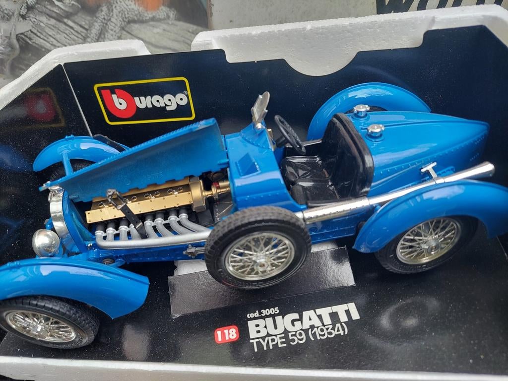 Bugatti type 59 1934, Ophalen, Zo goed als nieuw, Bburago