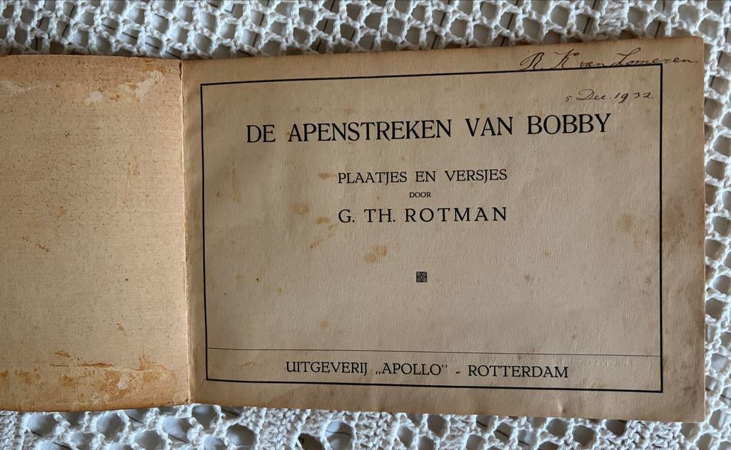 Stripboek de Apenstreken van Bobby, Europa, Ophalen of Verzenden, Gelezen, Eén comic